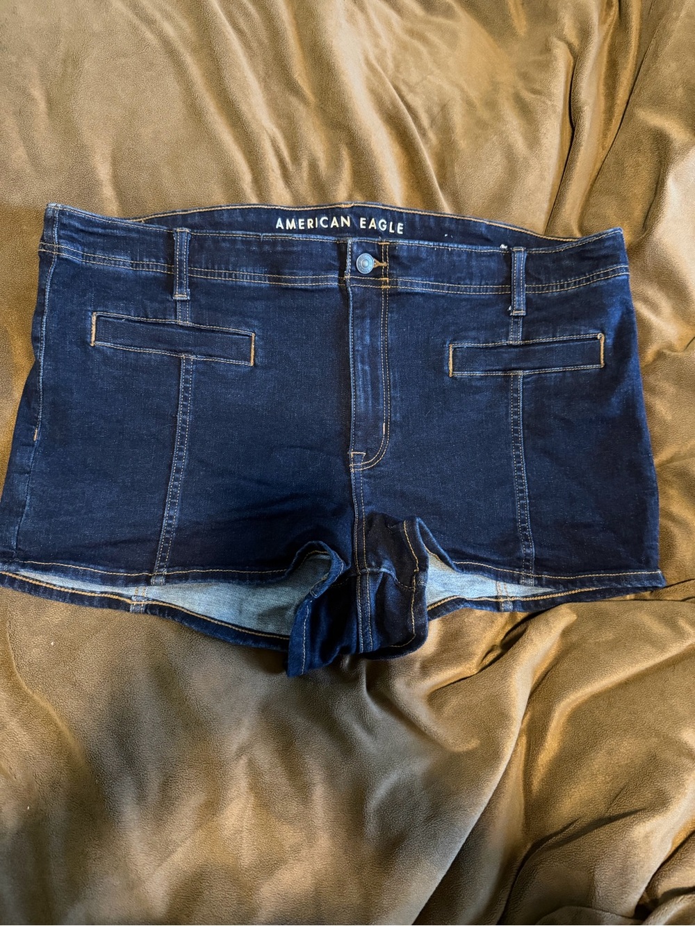 American Eagle Outfitters Dark Indigo Denim Mid-Rise Women's Shorts